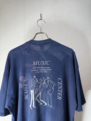 お取り置き商品 80~90’s USA Made “Scott’s Music Center” Jazz Art Promo T-shirt