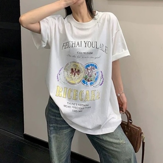 クラシックコインモチーフグラフィックTシャツ 2col R02443