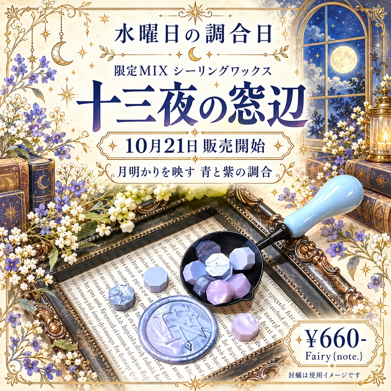<水曜日の調合日> 十三夜の窓辺のWAX 袋入り【数量限定】