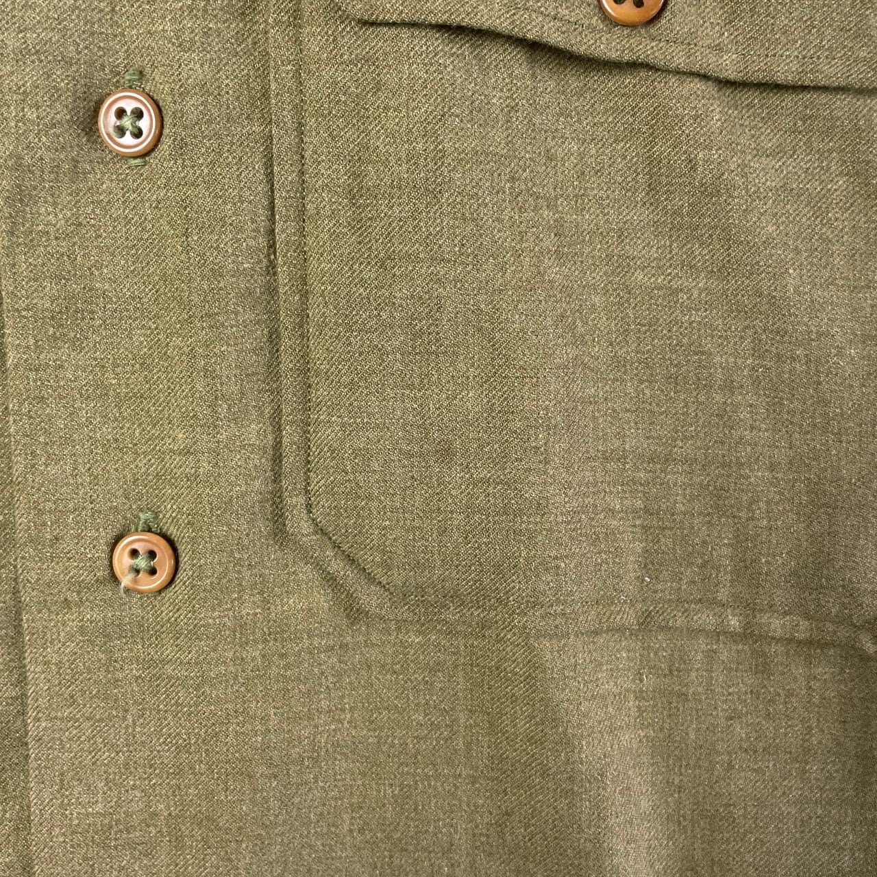 40年代 U.S.ARMY 米軍実品 ウール ミリタリーシャツ マスタードシャツ