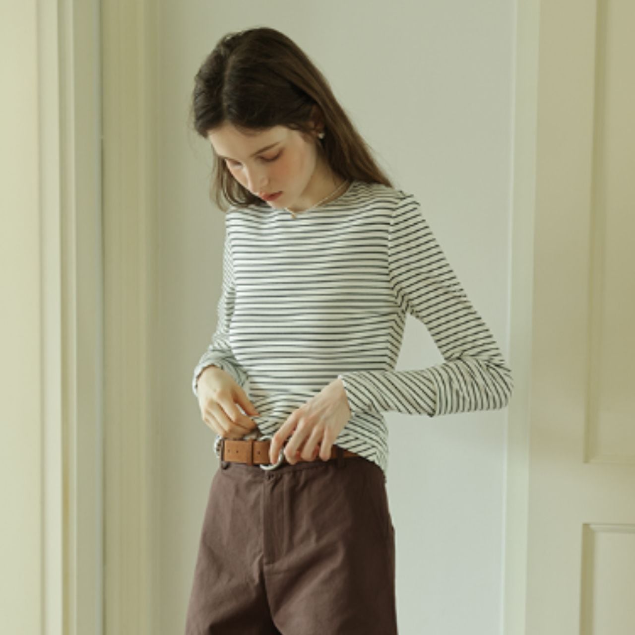 Parisien Rayé Long Sleeve Tee F0474