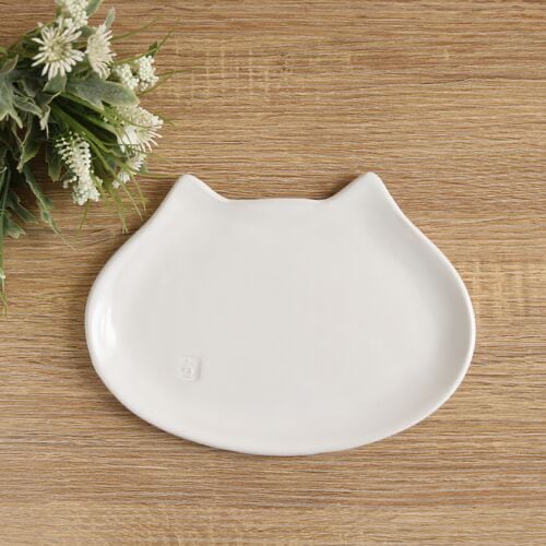 【笠間焼】ToshikoBrandネコ顔平皿