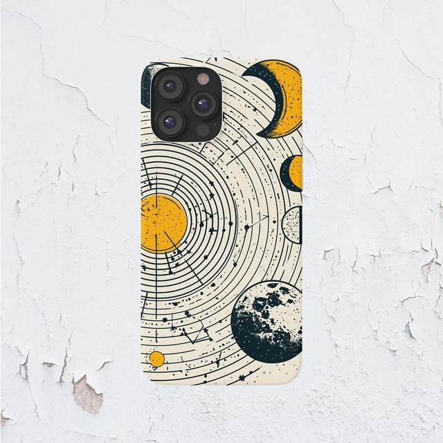 受注生産 iPhoneケース 惑星軌道のクラシック星図｜天体図 STAR055A