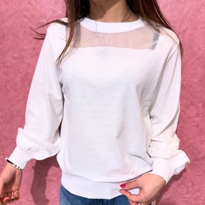 ロージー  Rosiee 首シアー切替ニット