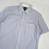 J.PRESS J.プレス ボタンダウン BD ジャージー 半袖 シャツ L /ブルー/メンズ