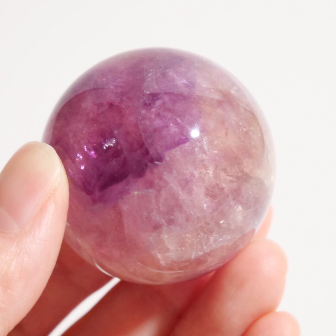 セレスタイト ピンクアメジスト フェザーフローライト原石 スフィア まとめ売り フローライト【φ4.1cm】 / スフィア | ariife.公式オンライン