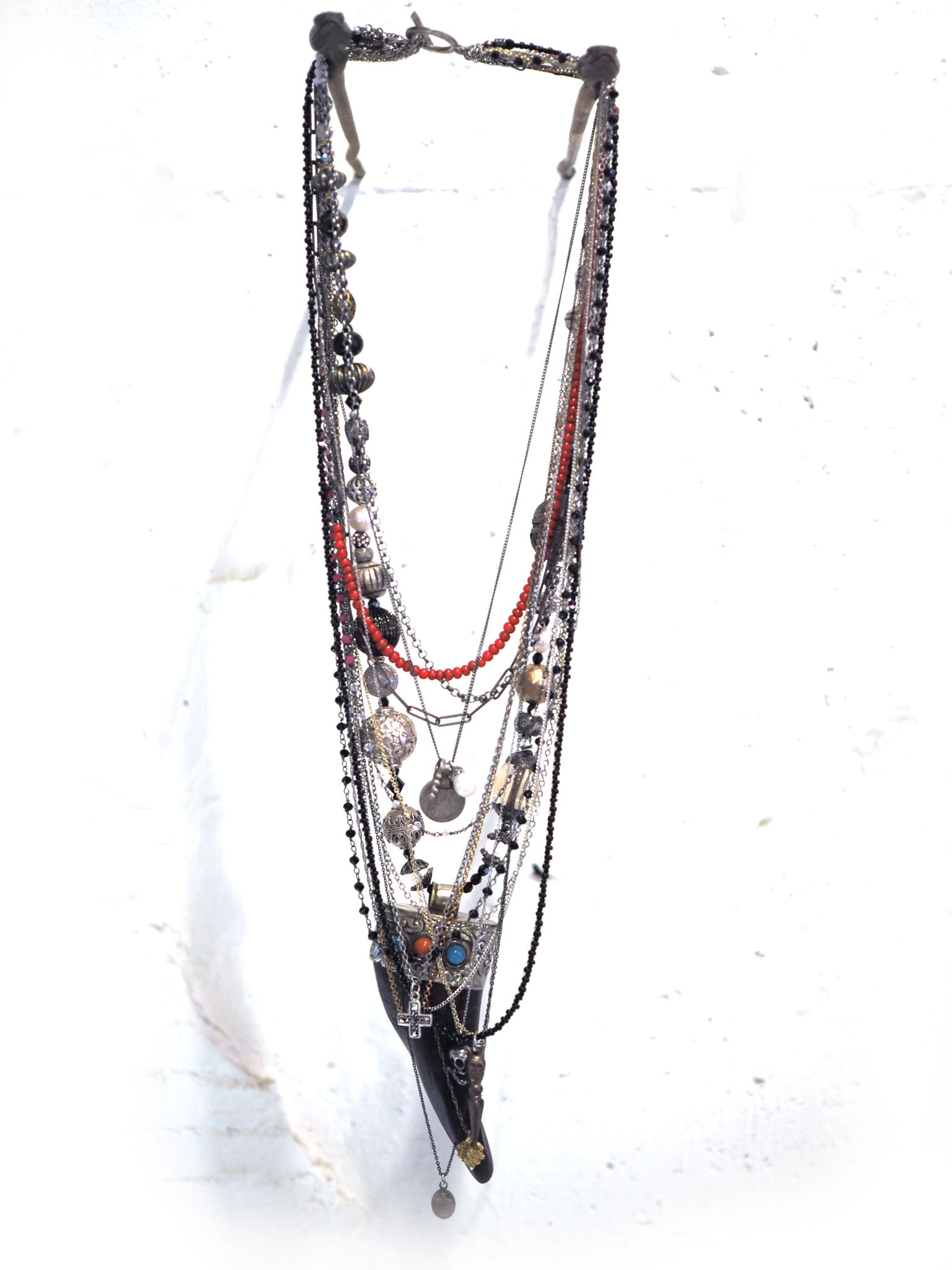 gundaチャームネックレス gunda◇00s Archive gunda junk heaven necklace/ネックレス/--/BLK