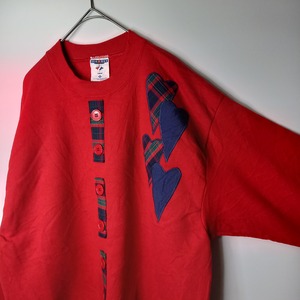希少品　アメリカ製　ジャージーズ　クルーネック　スウェット　トレーナー　刺繍　L