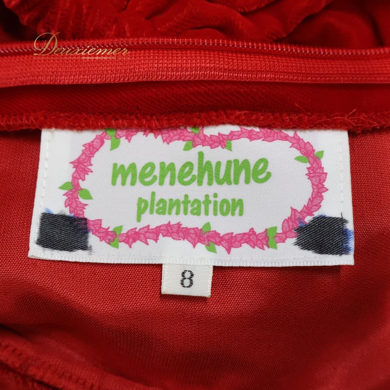 フラダンス 衣装 MENEHUNE PLANTETION メネフネプランテーション ワンピース ドレス レッド系 ワンカラー ベロア 無地 光沢 上品 きれい 高級感 かわいい 華やか 鮮やか 明るい 赤 ハワイアン アロハ フラ ダンス レッスン 練習