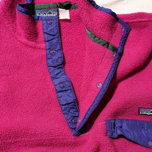 極美品 M 92年 ピンク Synchilla Snap-T Patagonia シンチラ スナップT パタゴニア