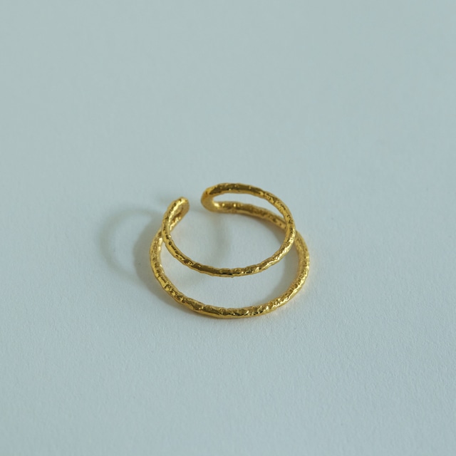 DOUBLE CIRCLE EAR CUFF-STONE