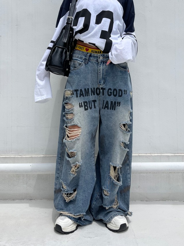 WIDE DENIM PT ｢I AM｣#859164