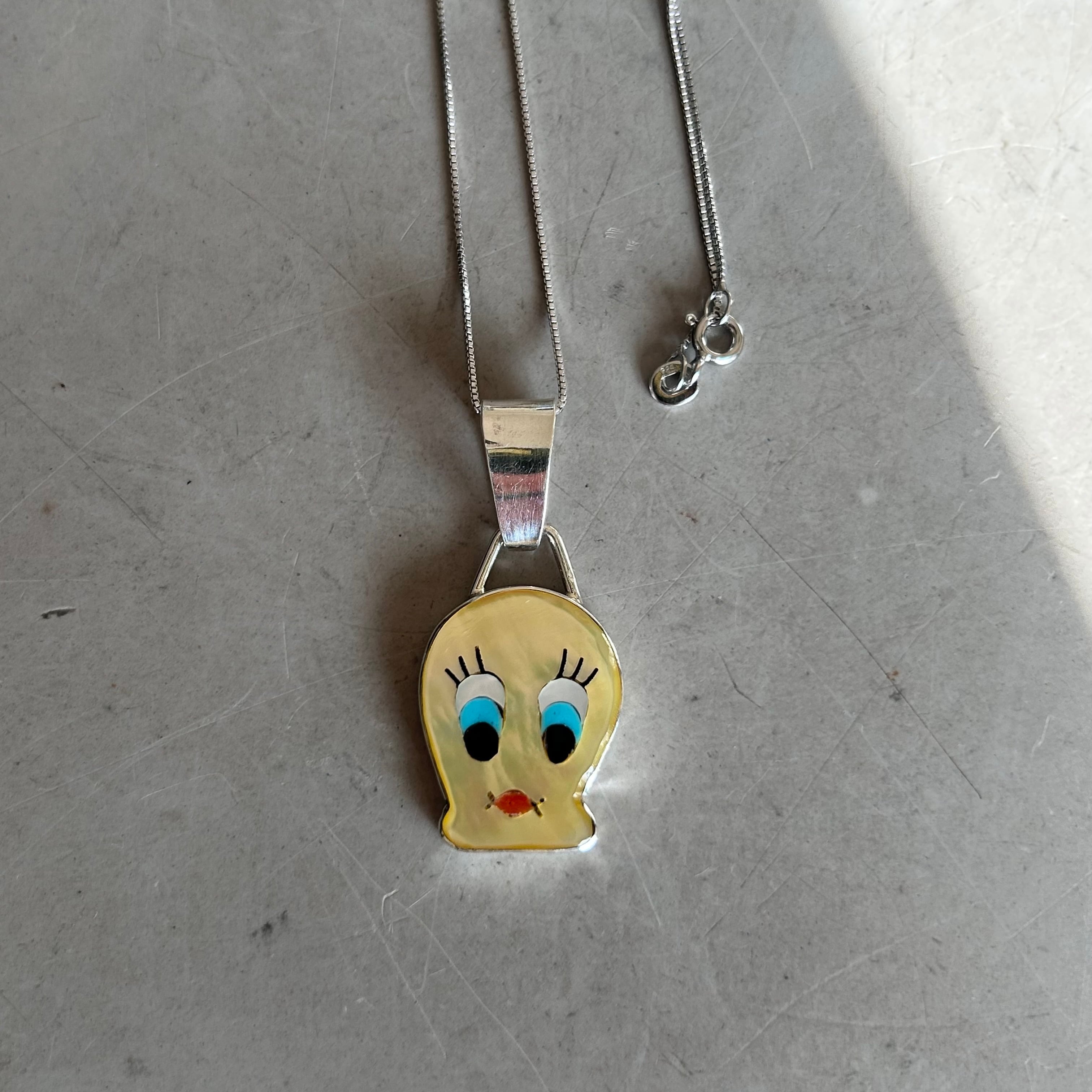 ズニ族 DON DEWA作 インレイキャラクターネックレス | Lucy vintage silver
