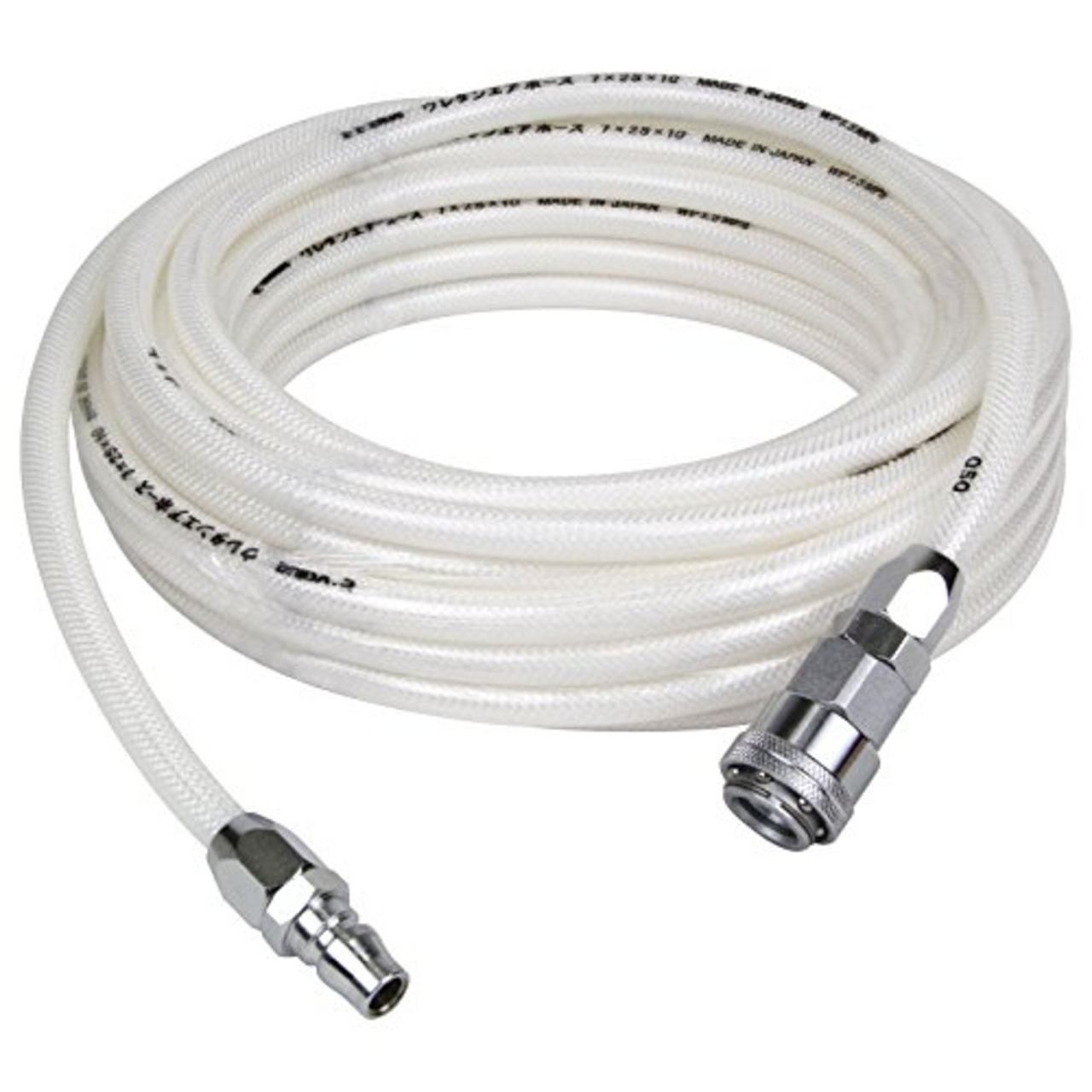 イーバリュー(E-Value) ウレタンエアホース 10m 常圧用 内径7.0mm×外径10.0mm クリアホワイト EUH-10W 日本製