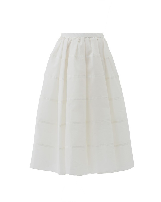 ドラマチックシアースカート mone　ホワイト