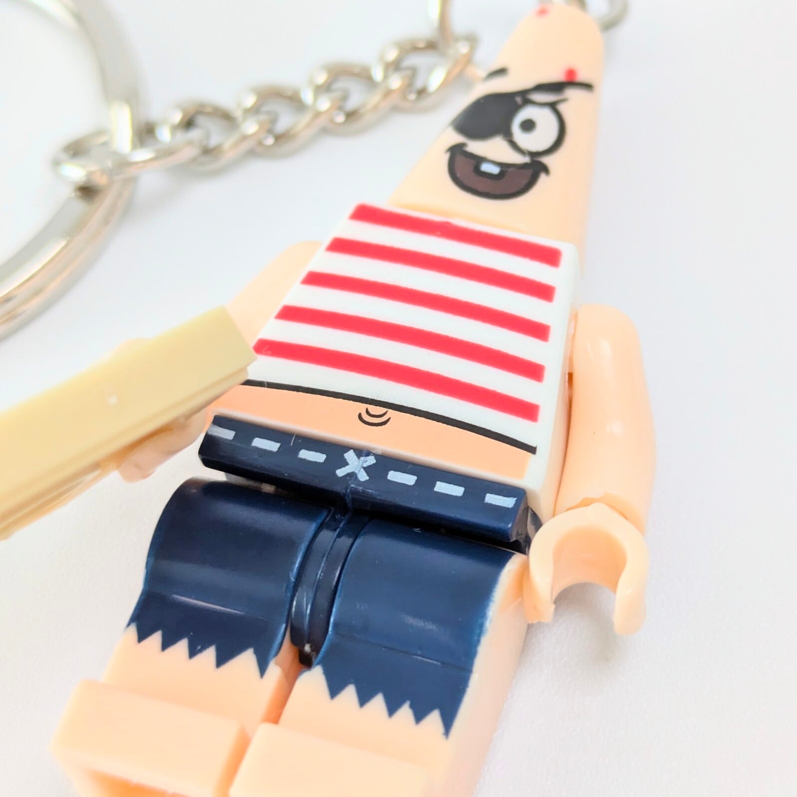 ★ブロックフィギュアキーホルダー★【 SpongeBob SquarePants / スポンジボブ 】『 スポンジボブ / パトリック 』海賊ver. / パイレーツボブ 〚アメリカン雑貨 アメトイ〛
