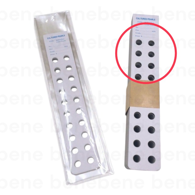 ﾙｰｽ用ﾍﾟｱｶｰﾄﾞ ： 南洋真珠用 ﾛﾝｸﾞﾍﾟｱｶｰﾄﾞ (紙製)  10mm穴  (10ペア)  用紙のみ 100枚