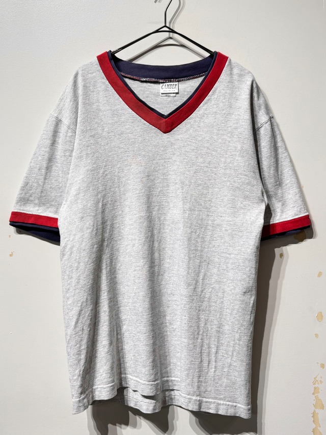 （CS2480）V neck ringer T-shirt made in USA