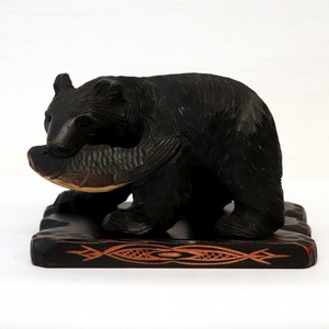 木彫り・熊・置物・No.190730-54・梱包サイズ60