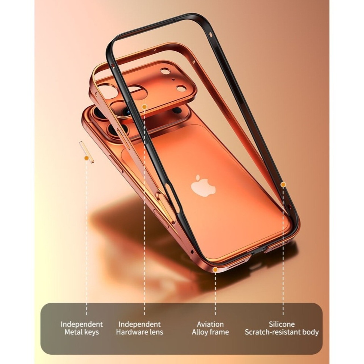 ◆iPhone 17/Pro/Pro Max/Plus/Air◆ Aluminum Metal Frame Case / アルミニウム メタル フレーム スマホケース