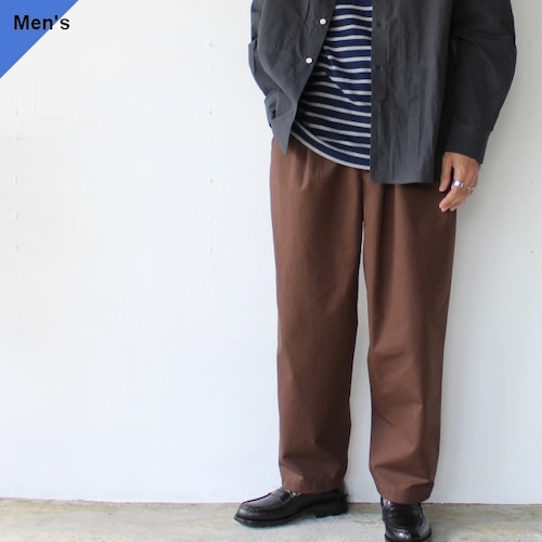 FANTASTICDAYS  コットンシルクタックイージートラウザー POT-M-223-01 （Brown）