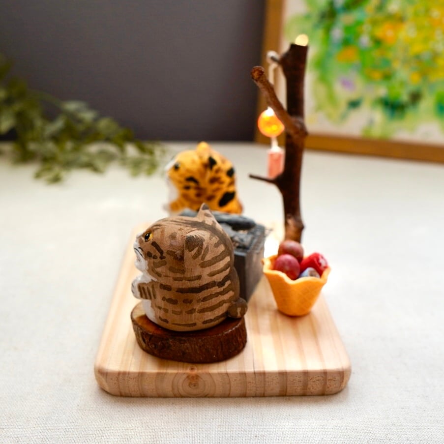 木彫り猫 330 置物 | Forest cat