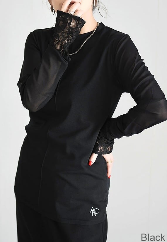 ANIECA 】Crew Neck Sheer Tops | valance 福井｜レディース セレクト