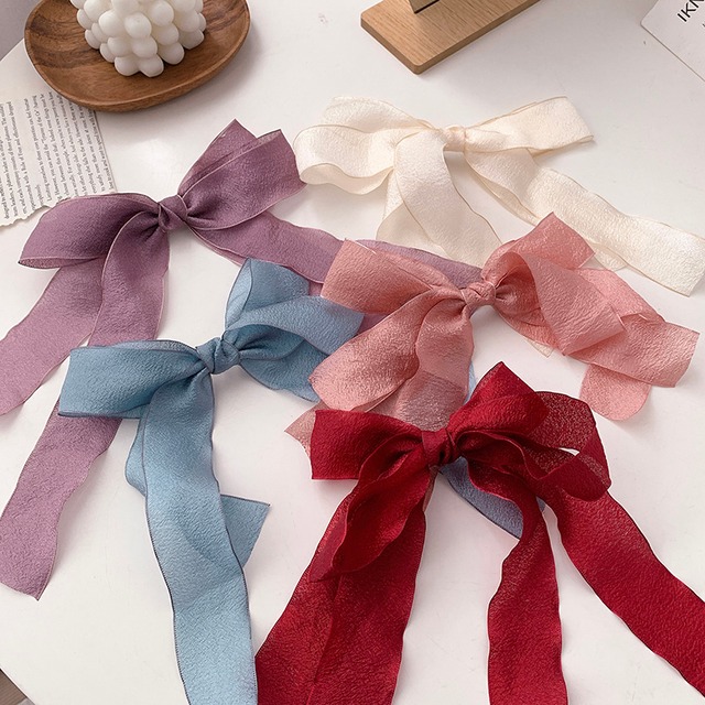 リボンヘアピン トップス バックスプリングメッシュアクセサリー 春物 ブラック・アイド・ピーズ84976023114