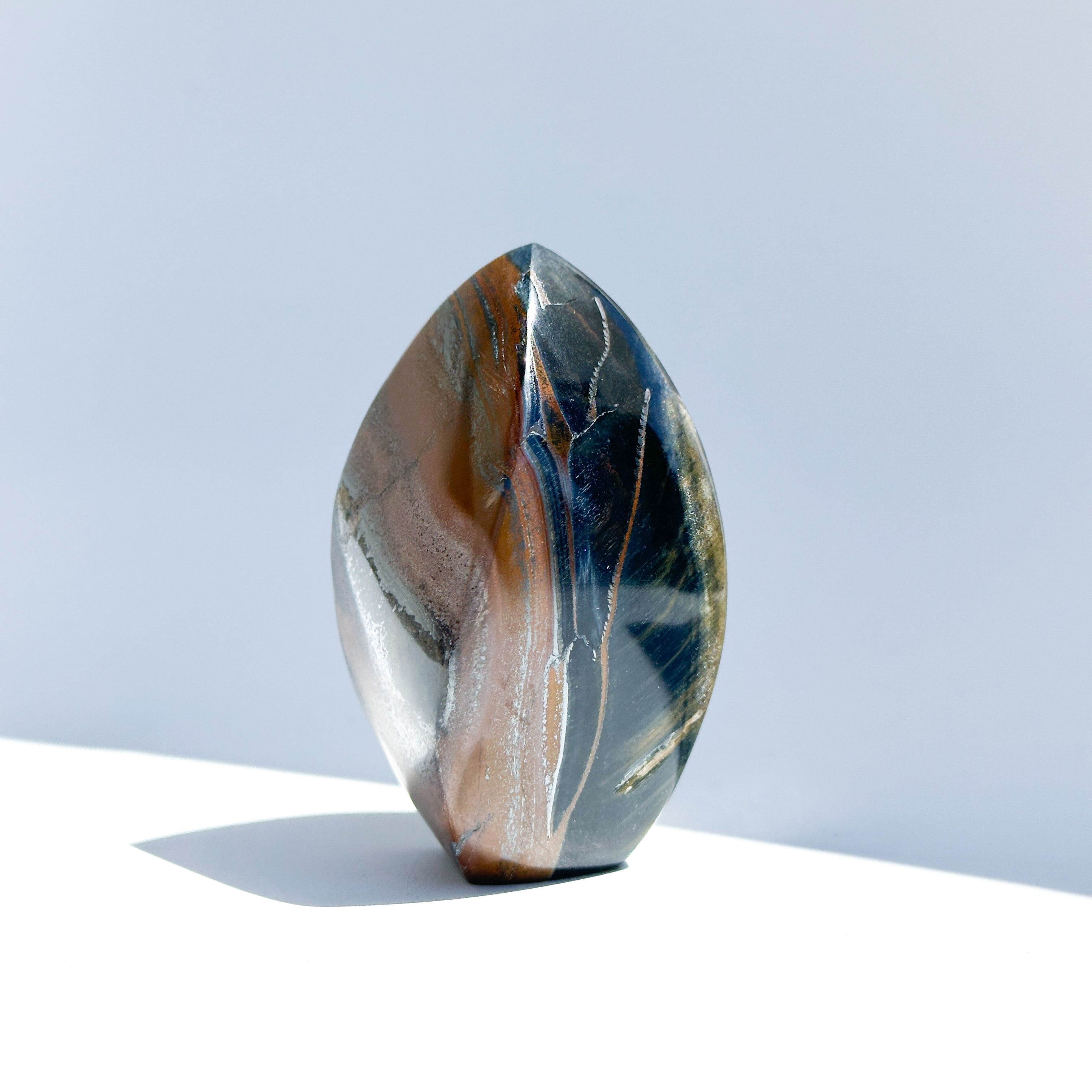 ブルータイガーアイ フレイム 01◇ Blue Tiger's eye ◇天然石・鉱物・パワーストーン・インテリア