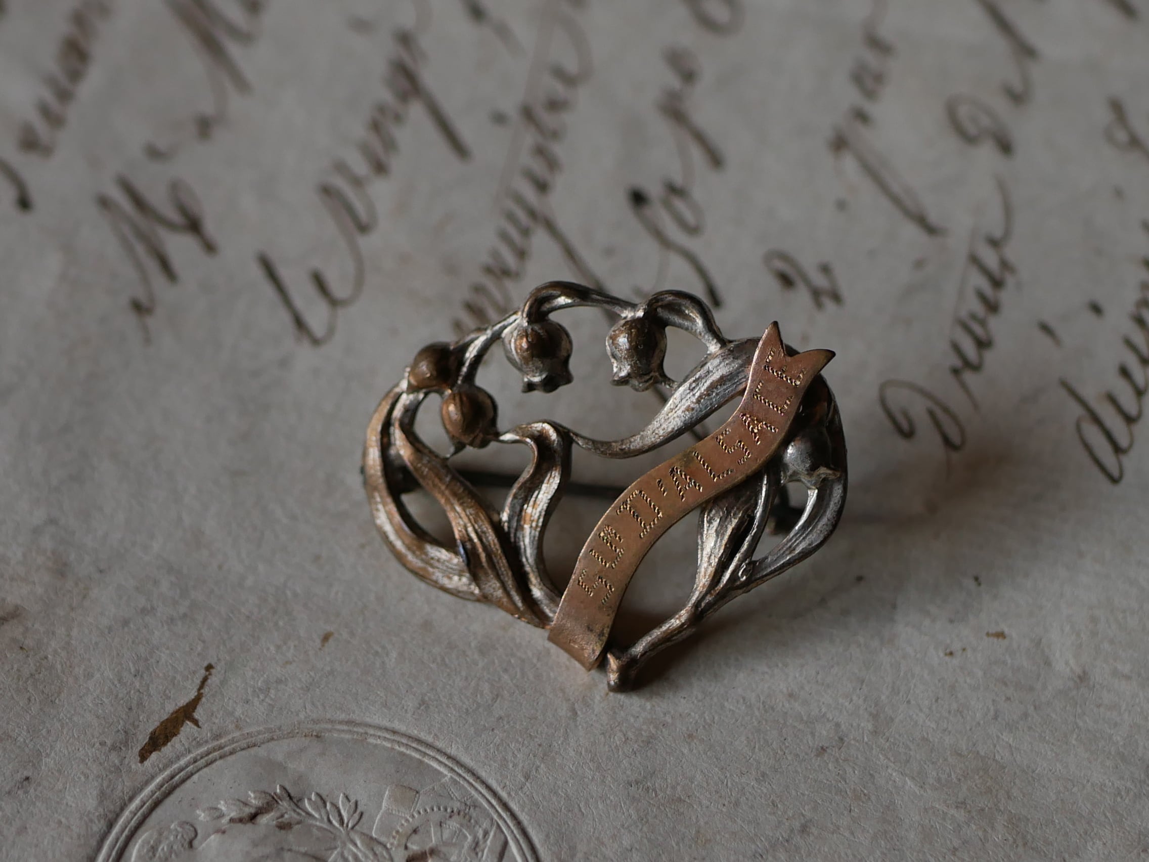 すずらん brooch ブロカント ヴィンテージ フランスアンティーク