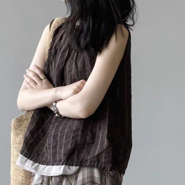 レイヤード風ノースリーブ　0035