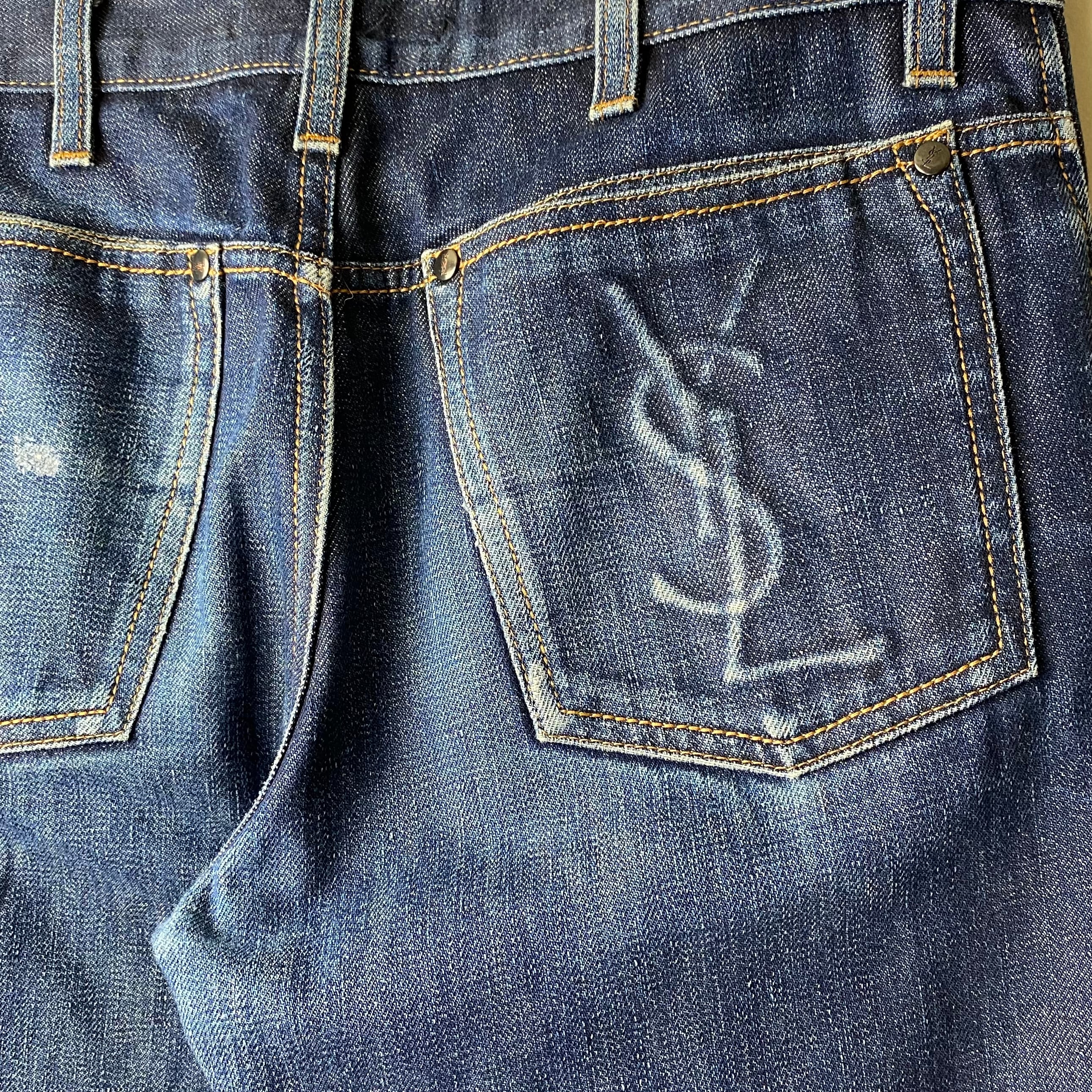 YVES SAINT LAURENT RIVE GAUCHE denim pants “YSL” | NOIR ONLINE