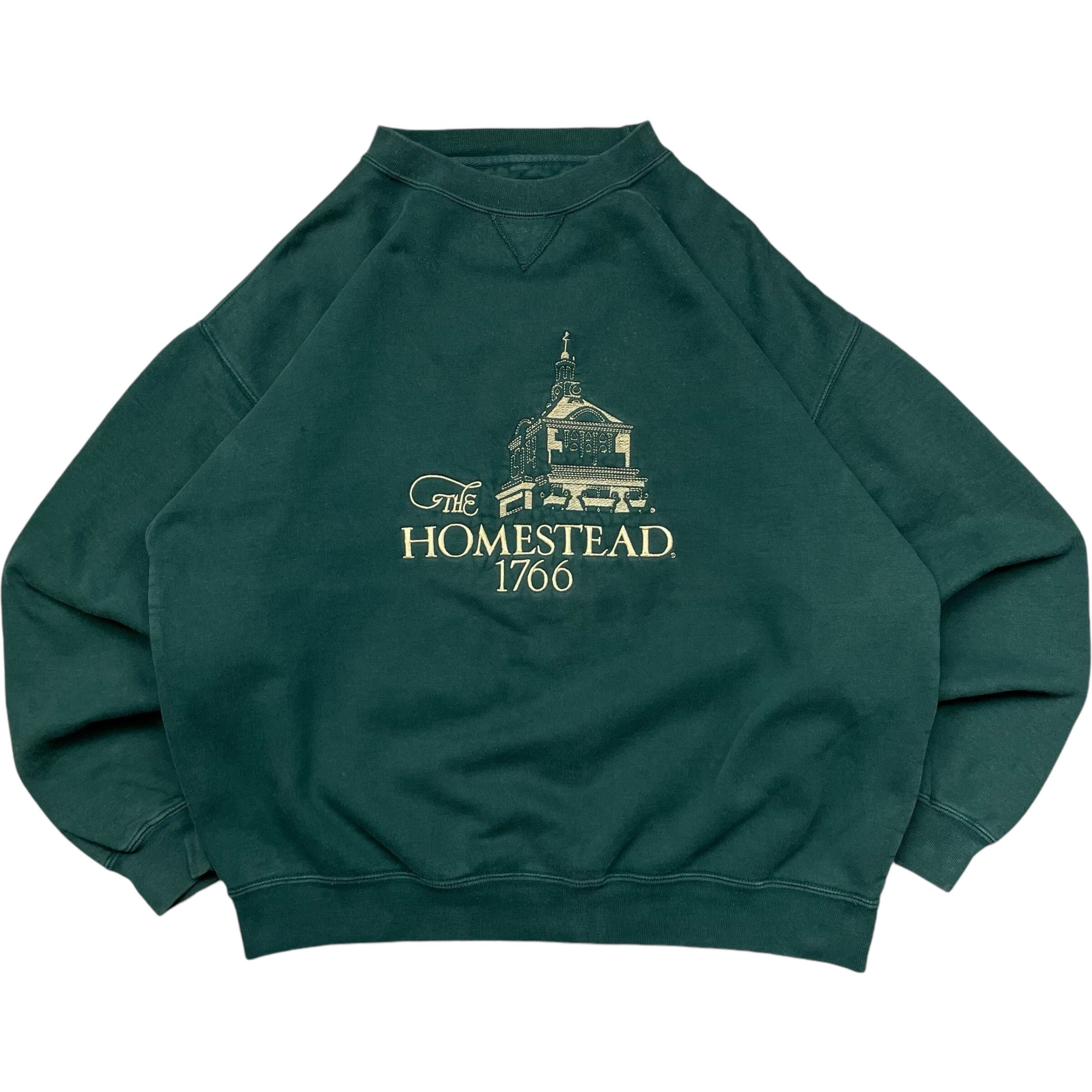 《M》GEAR ギア BIG COTTON スウェット HOMESTEAD 肉厚 短丈 刺繍デザイン no.4364
