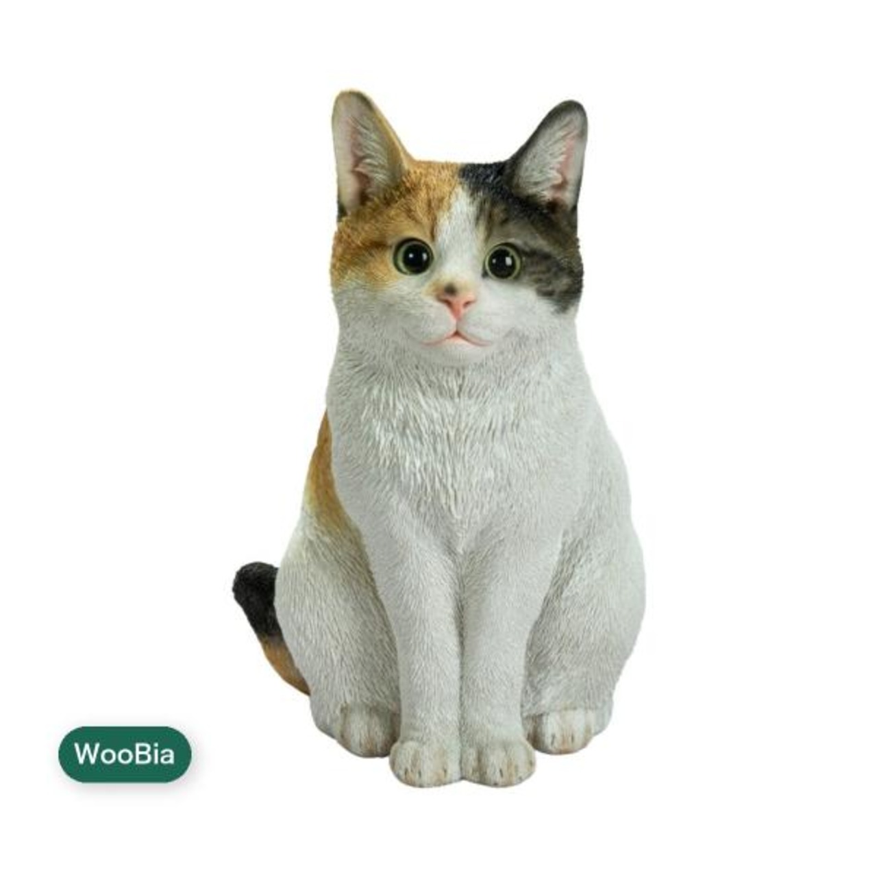 ウービア お座り三毛猫の置物 H23088