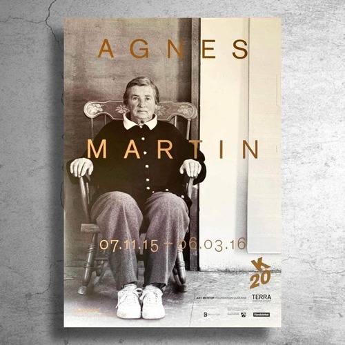 ミニマルアート『アグネス・マーティン』2015年ドイツでの展示告知ポスター