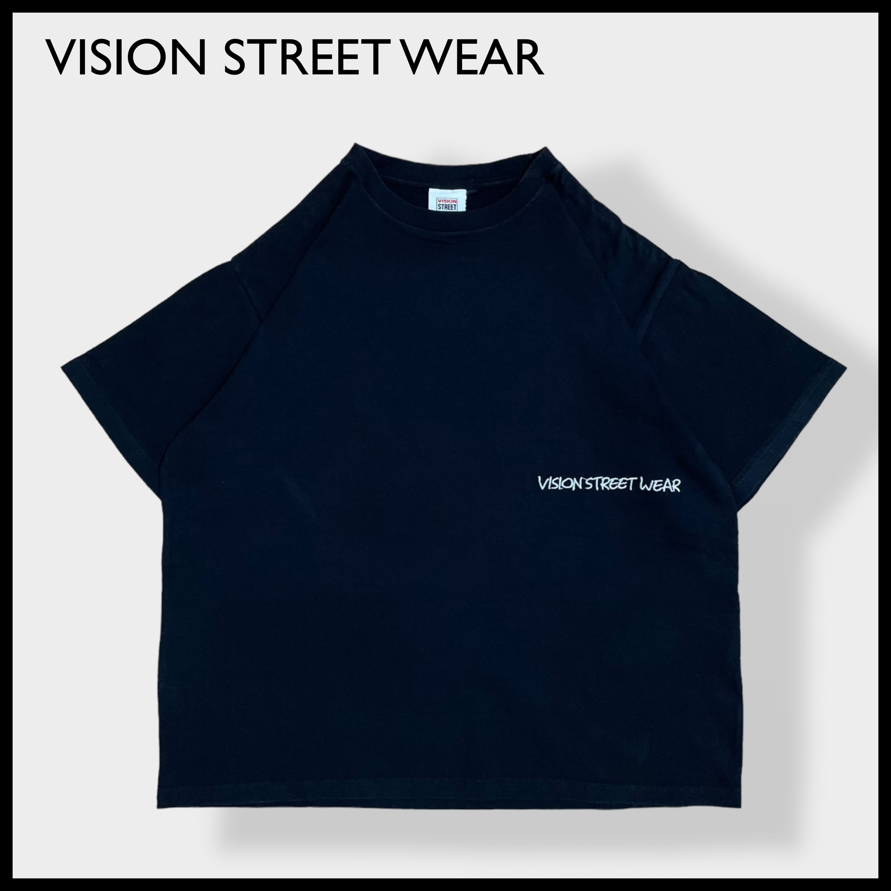VISION STREET WEAR】刺繍ロゴ バックプリント Tシャツ ストリート