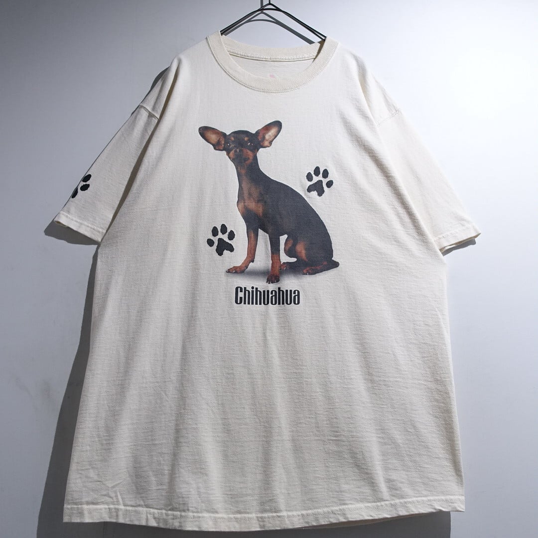 Beige Chihuahua Dog Print Design Animal T-Shirt