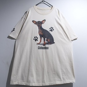 Beige Chihuahua Dog Print Design Animal T-Shirt