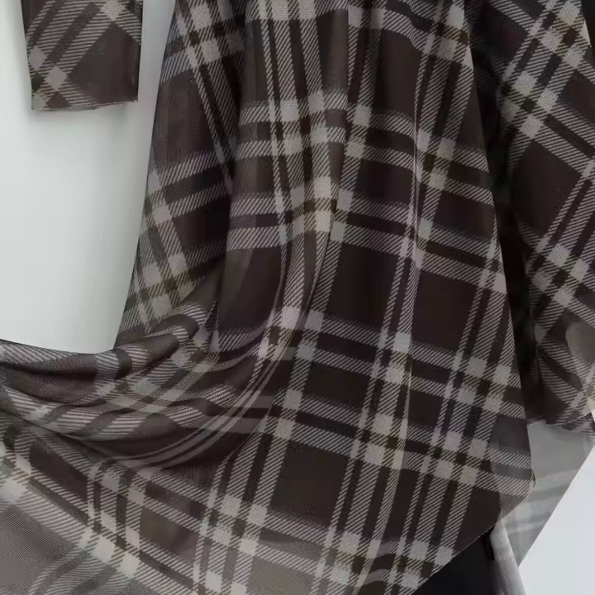 asymmetry hem sheer dress