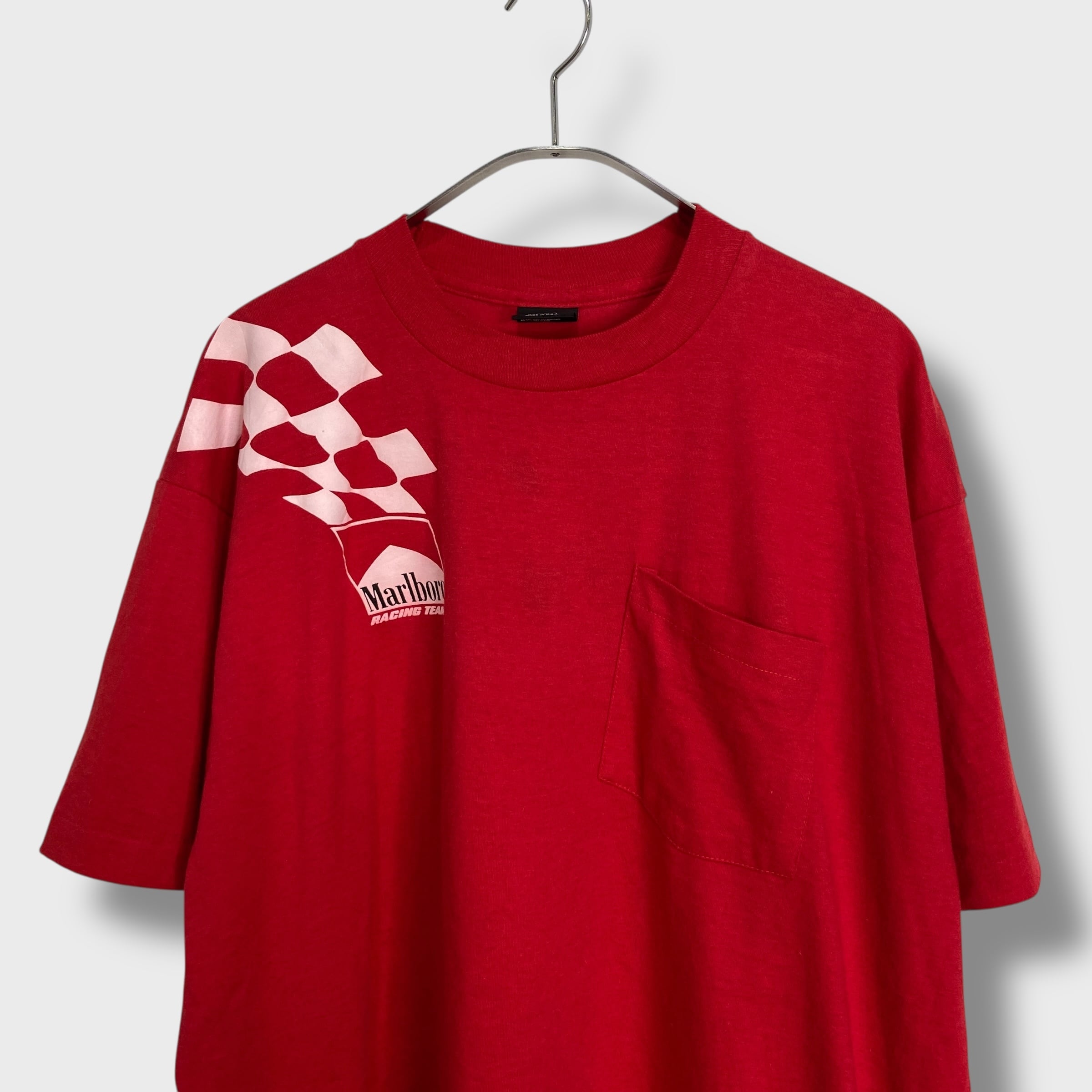 90s Marlboro ポケットTシャツ マルボロレーシング 赤 XL | 古着屋 Uan