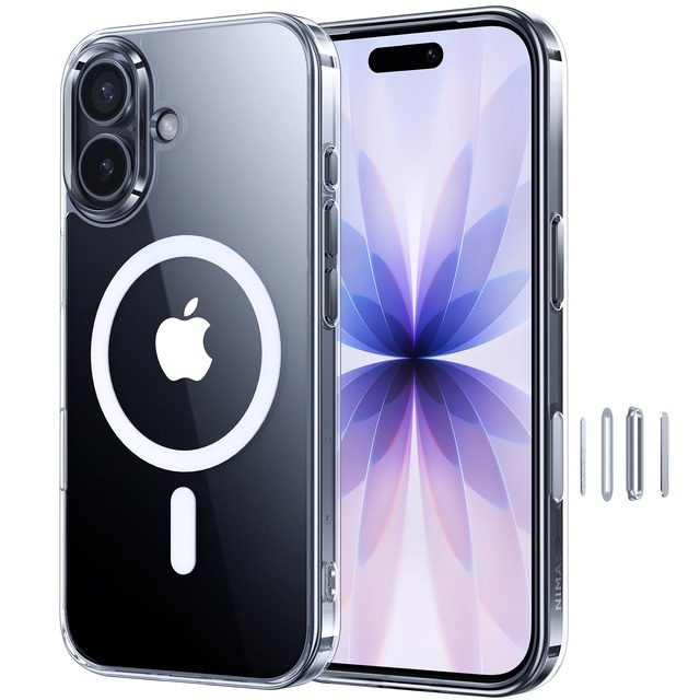 NIMASO iPhone17用ケース MagSafe対応 クリア 黄変防止 米軍MIL規格 指紋防止 軽量 アイフォン17(6.3インチ)対応