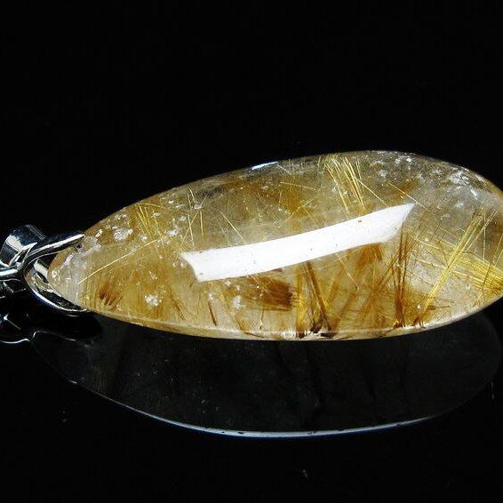 タイチンルチルクォーツ ペンダント ルチルクォーツ ペンダントトップ 一点物 メール便可 [M便 1/20] 112-12624