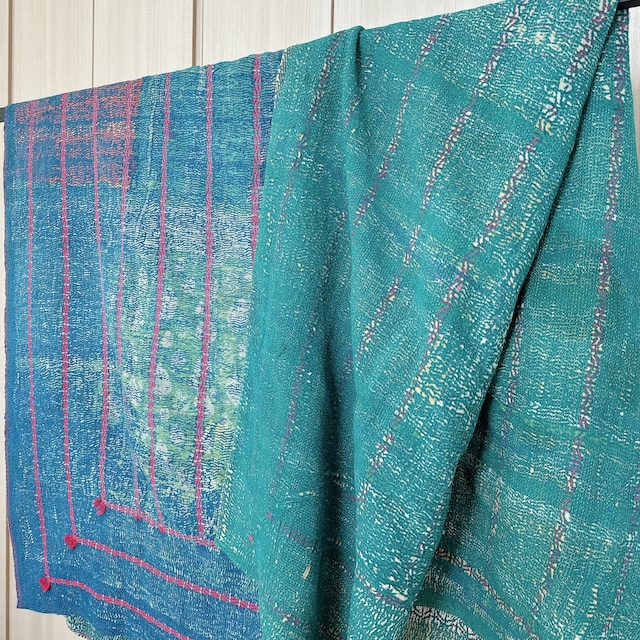 インド ヴィンテージカンタキルト VK008 | 159cm × 197cm