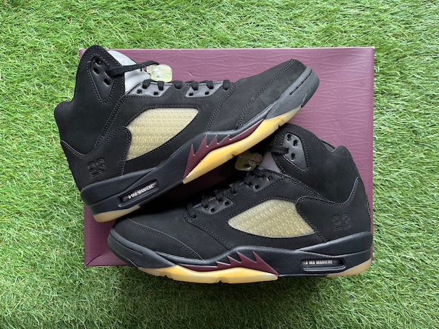 NIKE × A MA MANIERE AIR JORDAN 5 RETRO SP BLACK FD1330-001 28.5㎝ 55653