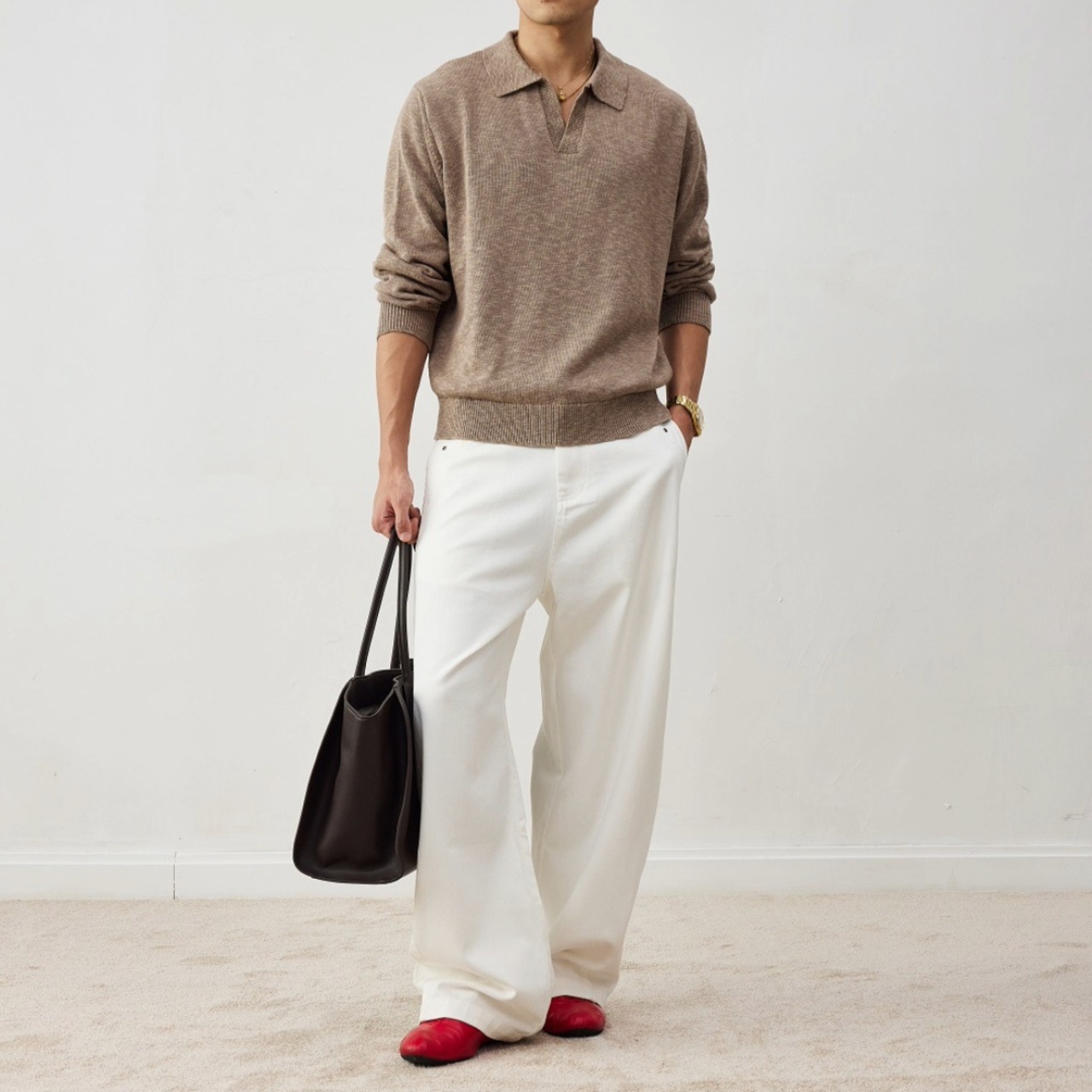 Open Collar Relaxed Shirt TB2547・画像6