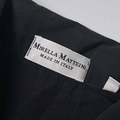 イタリア製 MIRELLA MATTEINI ミレラマッティーニ ビーズ デザイン 半袖シャツ 46/ブラック レディース