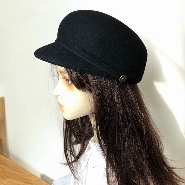 【未使用品級】KAPITAL キャピタル フェルト ジョッキー帽 ウール 黒 ウールフェルト ジョッキーキャス WOOL FELT JOCKEY CAS 乗馬帽 | 帽子