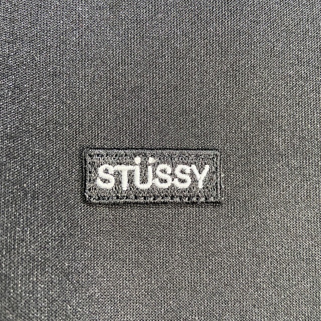 『送料無料』Stussy トラックジャケット　黒　ジャガード織りラインテープ　L