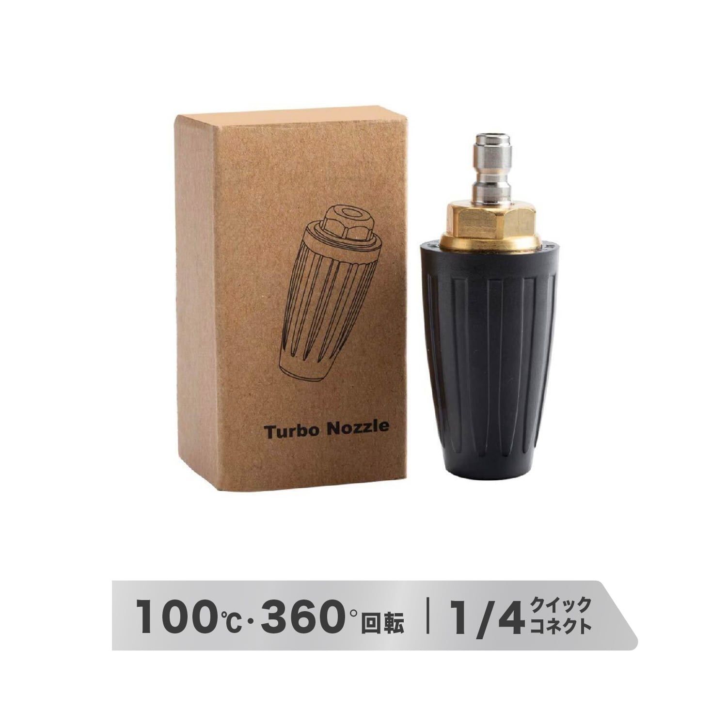 ロル　※丸めて発送 高圧洗浄機ターボノズル 回転ノズル4.0GPM 4000PSI 回転スプレーチップ