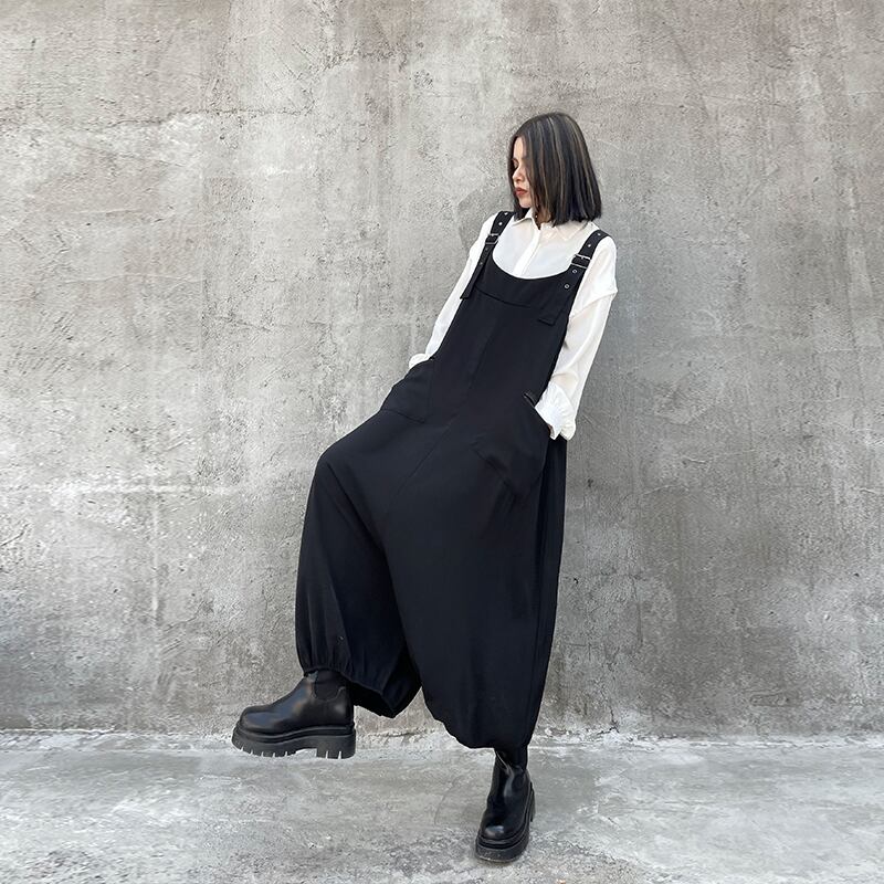 ルーズ薄手カジュアルワンピースパンツ ストリート ラブタオタオダレンハウス32924543333